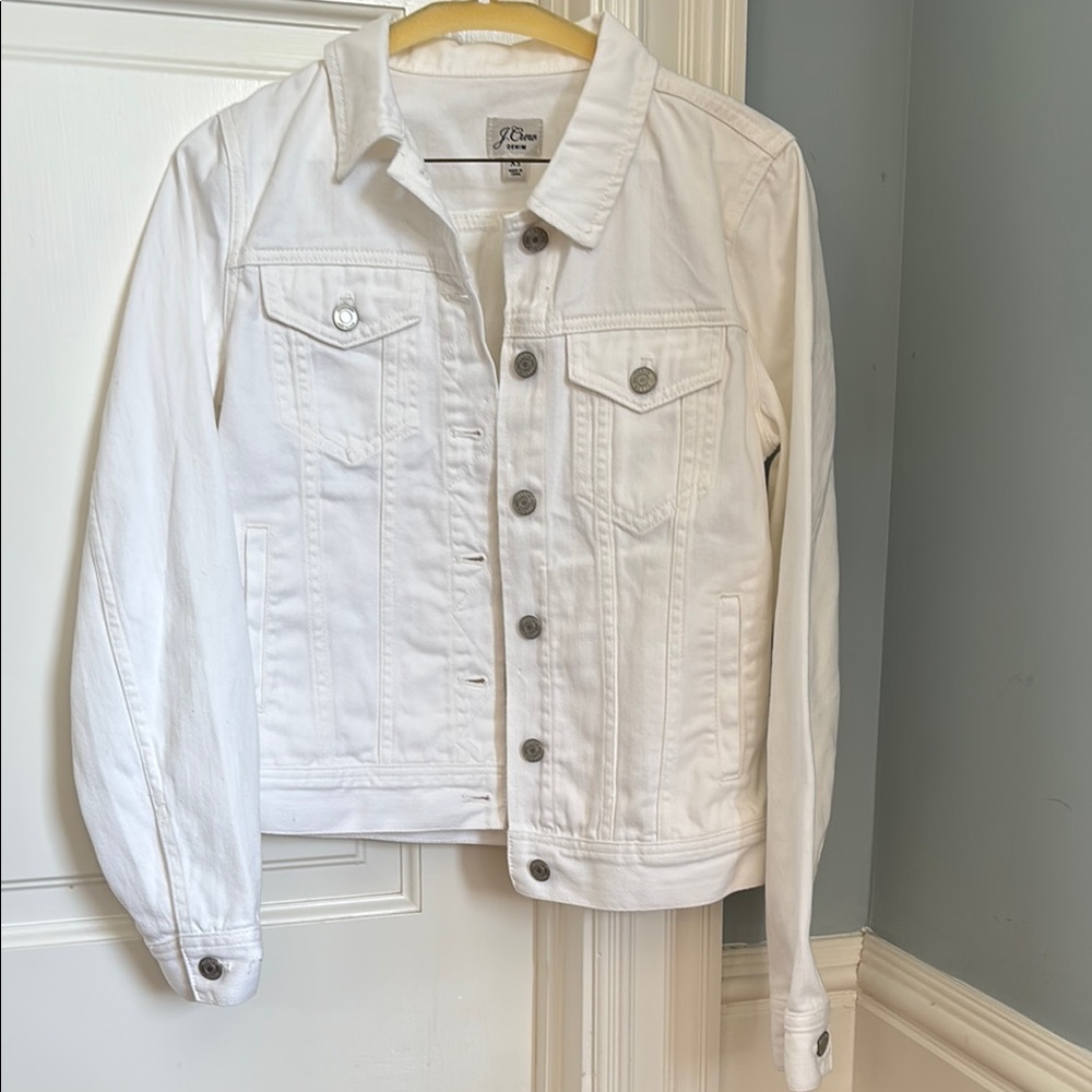 J. Crew Classic White Denim Jacket XS